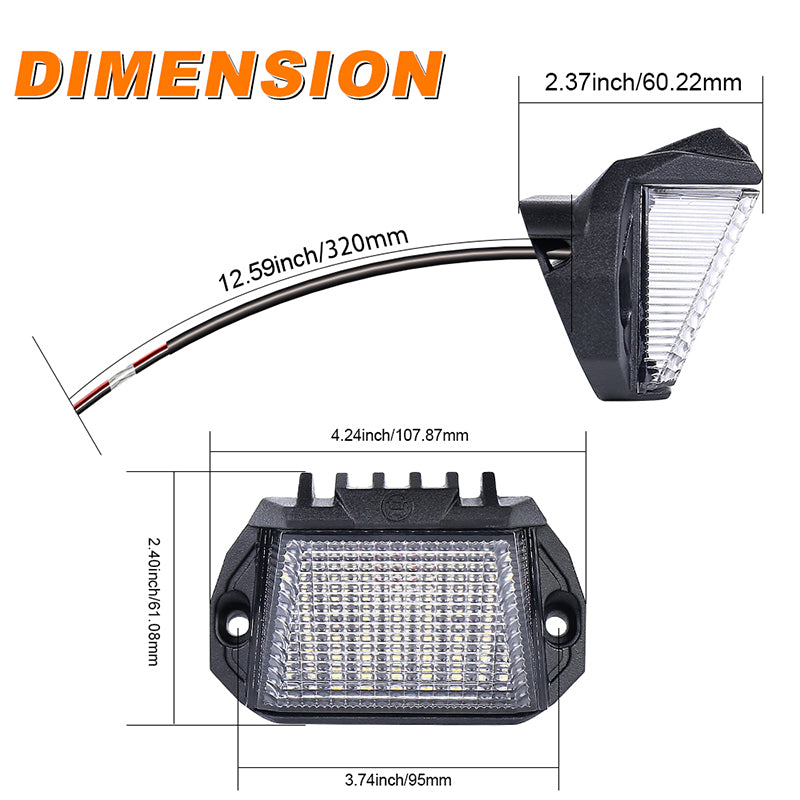 RV Exterior LED Light, 39 LED Porch Light With 1300LM White/1000LM Amber 12V Lights Replacement Kits for Trailers Campers