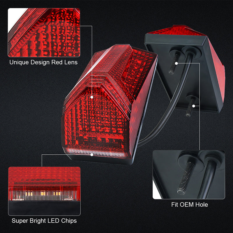 LED Tail Light 500% Bright Rear Brake Light with White License Plate Lighting Compatible with Dirt Bike Enduro Cafe Custom Honda XR650L XR600R