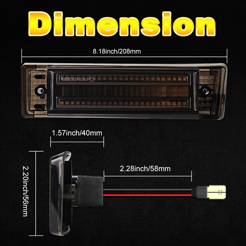 Led Side Marker Lights 500% Bright Smoked Lens Fender Side Marker Compatible with 1981-1991 Chevy C10 C20 C30 GMC C1500 C2500 Suburban Blazer Jimmy