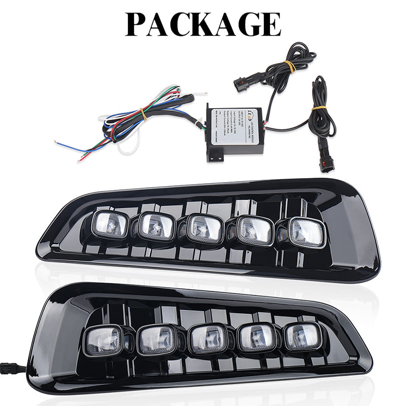 Ford Raptor Fog Lights with Switchback LED Turn Signals Daytime Running Light Compatible for Ford Raptor 2017 2018 2019 2020 Gen 2