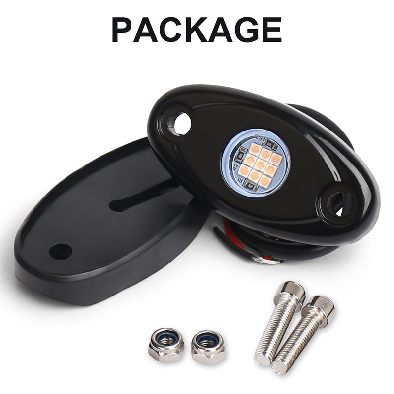 LED Rock Lights, 4 Pods Purple Pink LED Neon Underglow Light Kits Waterproof IP68 Rock Light kit Compatible with Jeep Off Road ATV SUV Trucks Cars Motorcycle