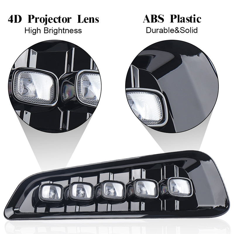 Ford Raptor Fog Lights with Switchback LED Turn Signals Daytime Running Light Compatible for Ford Raptor 2017 2018 2019 2020 Gen 2