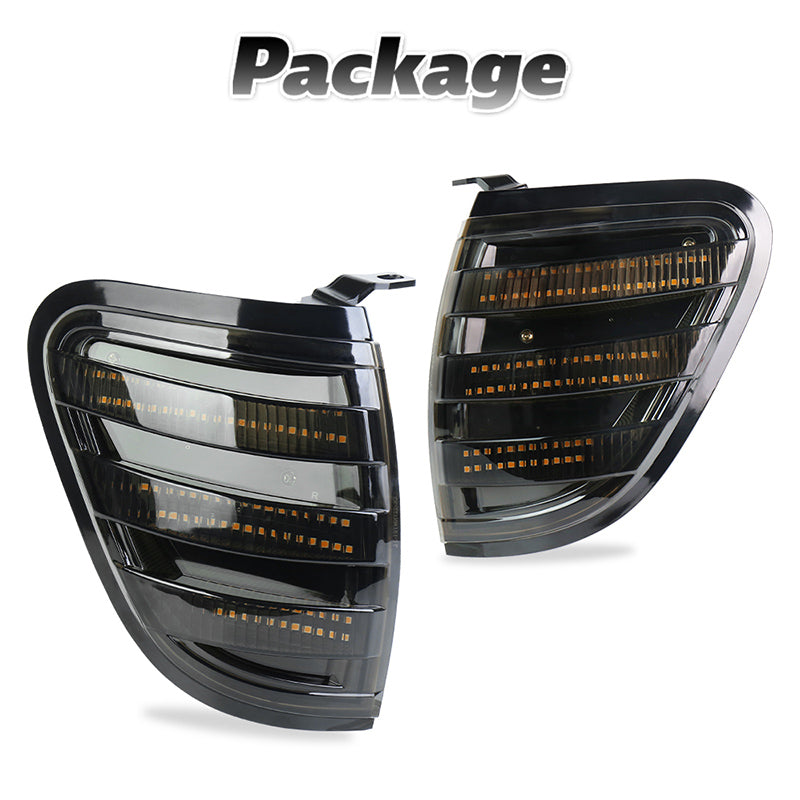 LED Corner Lights, Smoke Lens Waterproof Side Marker Light Assembly Compatible with 2001 2002 2003 2004 Toyota Tacoma Pickup Replacement for 8161004090B0 8162004090B0