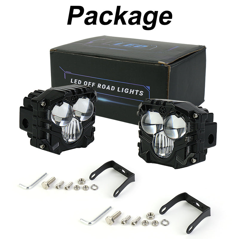3 Inch LED Pod Lights, 40W Waterproof Off Road Light Pods with Projector Spot Beam Ditch Light LED Cube Lights for Trucks ATV SUV UTV 4x4 Boat, black