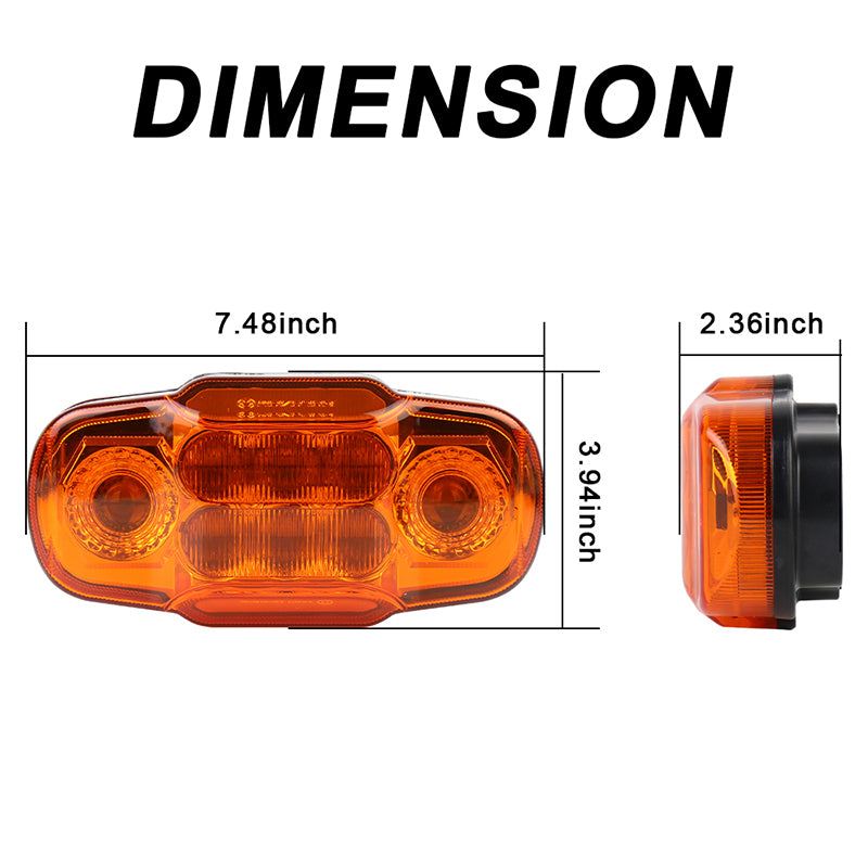 Wireless Logger Light Kit, Magnetic Amber LED Warning Beacon Light 3 Flashing Modes Trailer Light kit for Logging Truck, Boat Trailer, Camper, RV, 1PCS