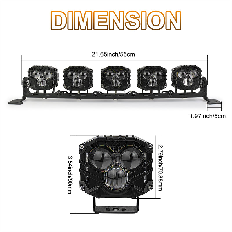22 Inch LED Light Bar,Dual Color-Amber White 150W Spot Beam Off Road Lights With On/Off Wiring Harness Kit For Tractor,ATV,UTV,Boat,Trucks Roof Bumper