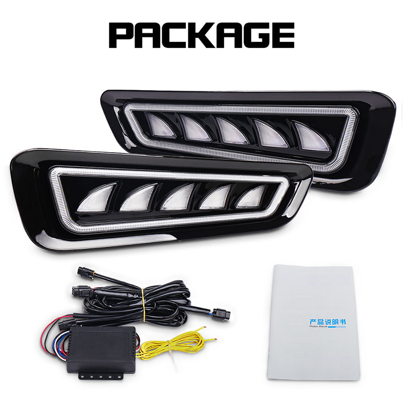 Ford Raptor Fog Lights with Ice Blue LED Amber Sequential Turn Signal Waterproof Raptor Bumper Lights Compatible with Gen 2 Ford Raptor 2017 2018 2019 2020