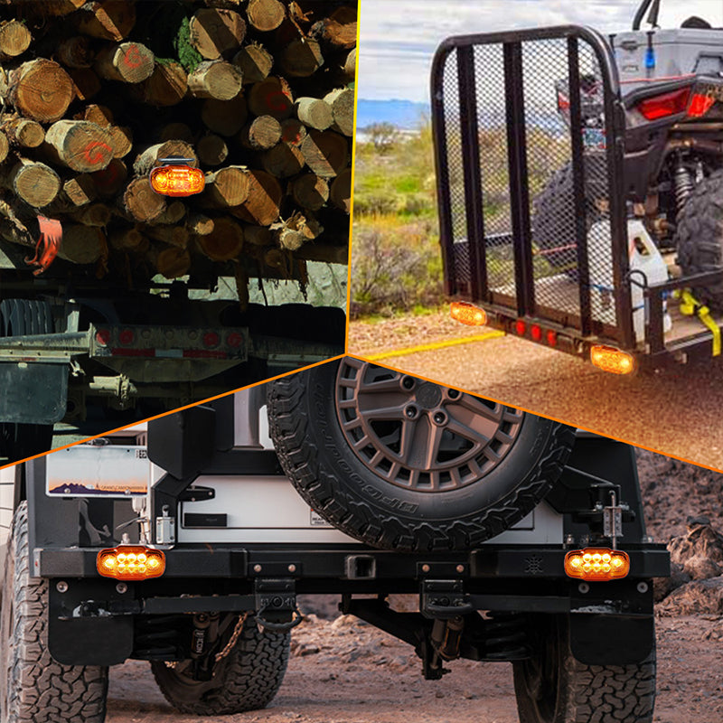 Wireless Logger Light Kit, Magnetic Amber LED Warning Beacon Light 3 Flashing Modes Trailer Light kit for Logging Truck, Boat Trailer, Camper, RV, 1PCS