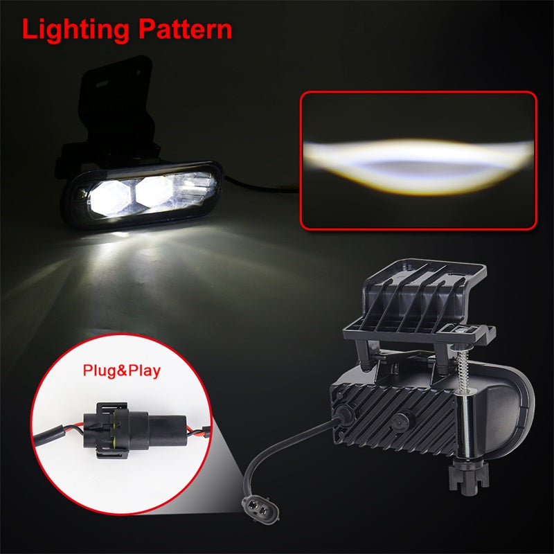 LED Fog Lights Replacement 300% Bright Bumper Fog Lights Compatible with 1999-2002 Chevy Silverado 1500 2500, 2000-2001 Chevy Silverado 3500, 2000-2006 Chevrolet Suburban Tahoe