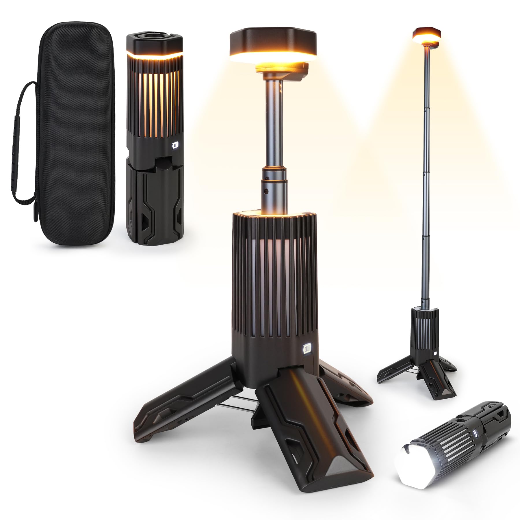 Telescopic Camping Light with Stand,Rechargeable Camping Lantern