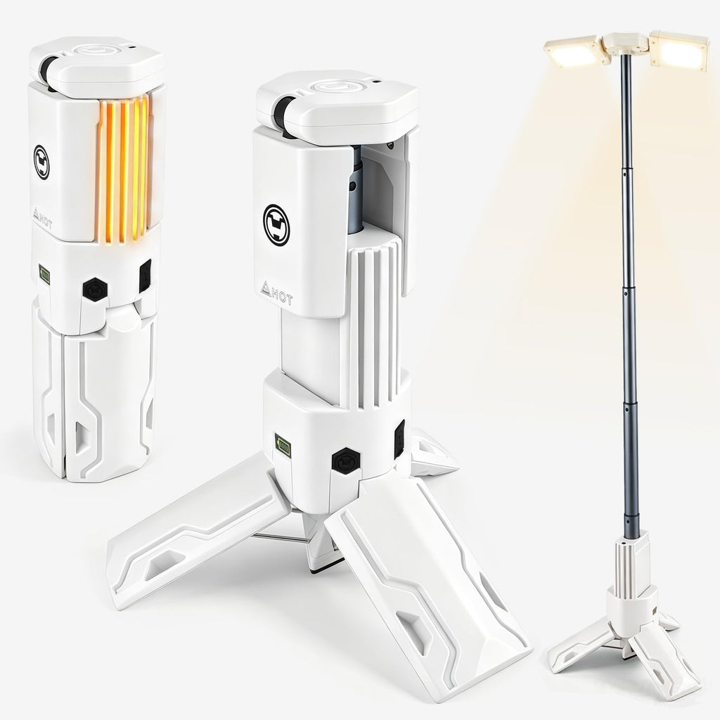 Telescopic Camping Lantern, Rechargeable LED Camp Light with Stand
