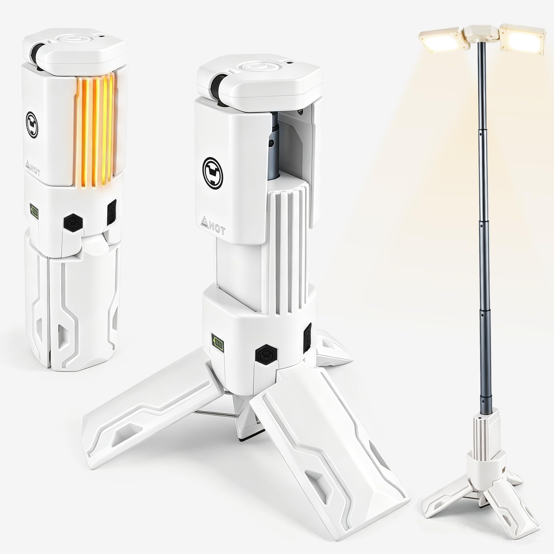 Telescopic Camping Lantern, Rechargeable LED Camp Light with Stand