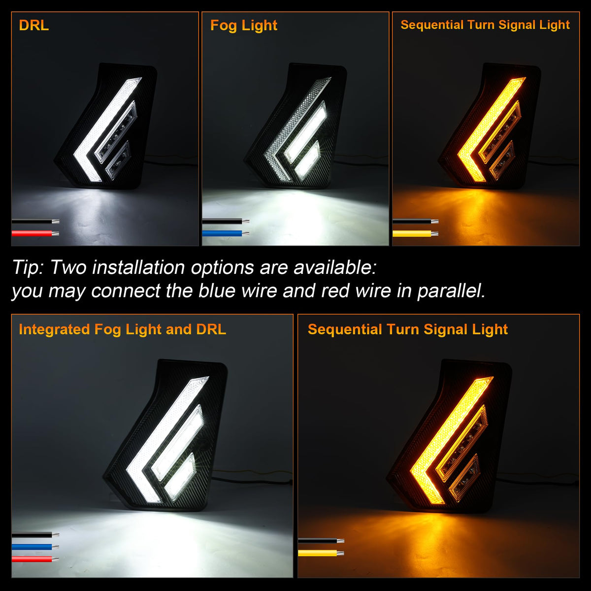 LED Fang Lights for GEN 4 Toyota Tacoma 2024-2026