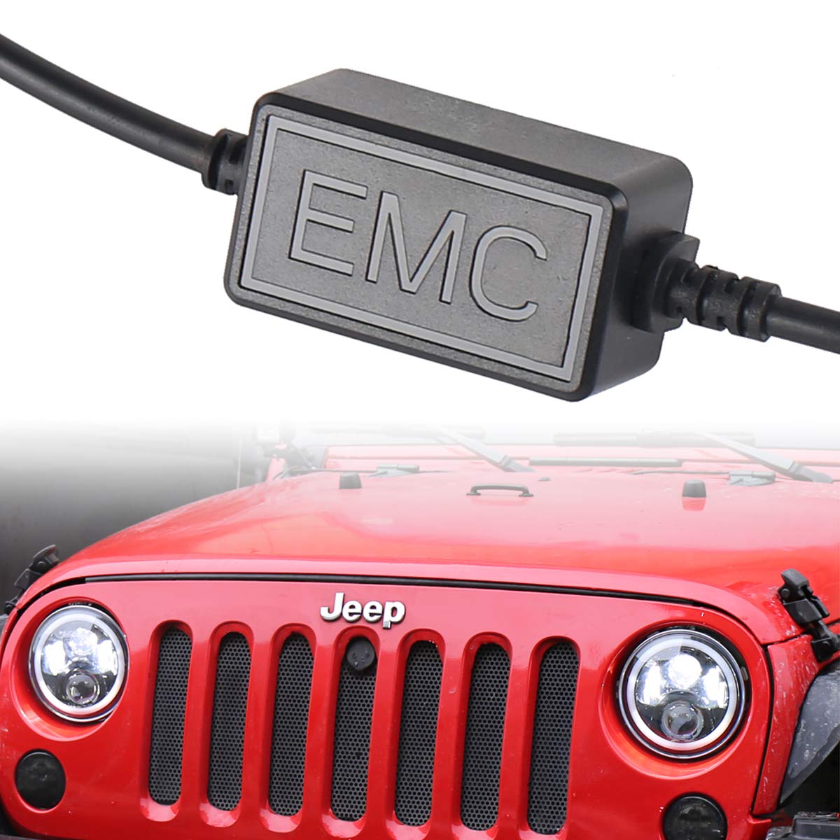 H4 9003 Anti Flicker Harness Canceler Decoder LED Flash Error Free Resistor Wiring Canbus LED Headlight Systems for Harley Davidson Wrangler JK TJ