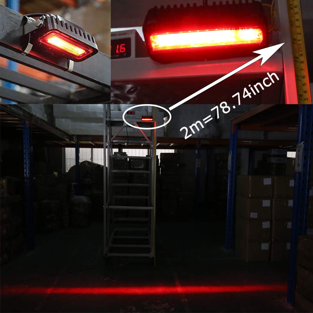 Forklift Safety Light LED Red Zone Warehouse Pedestrian Warning Light 12v-60v DC Truck Security Indicator Spotlight