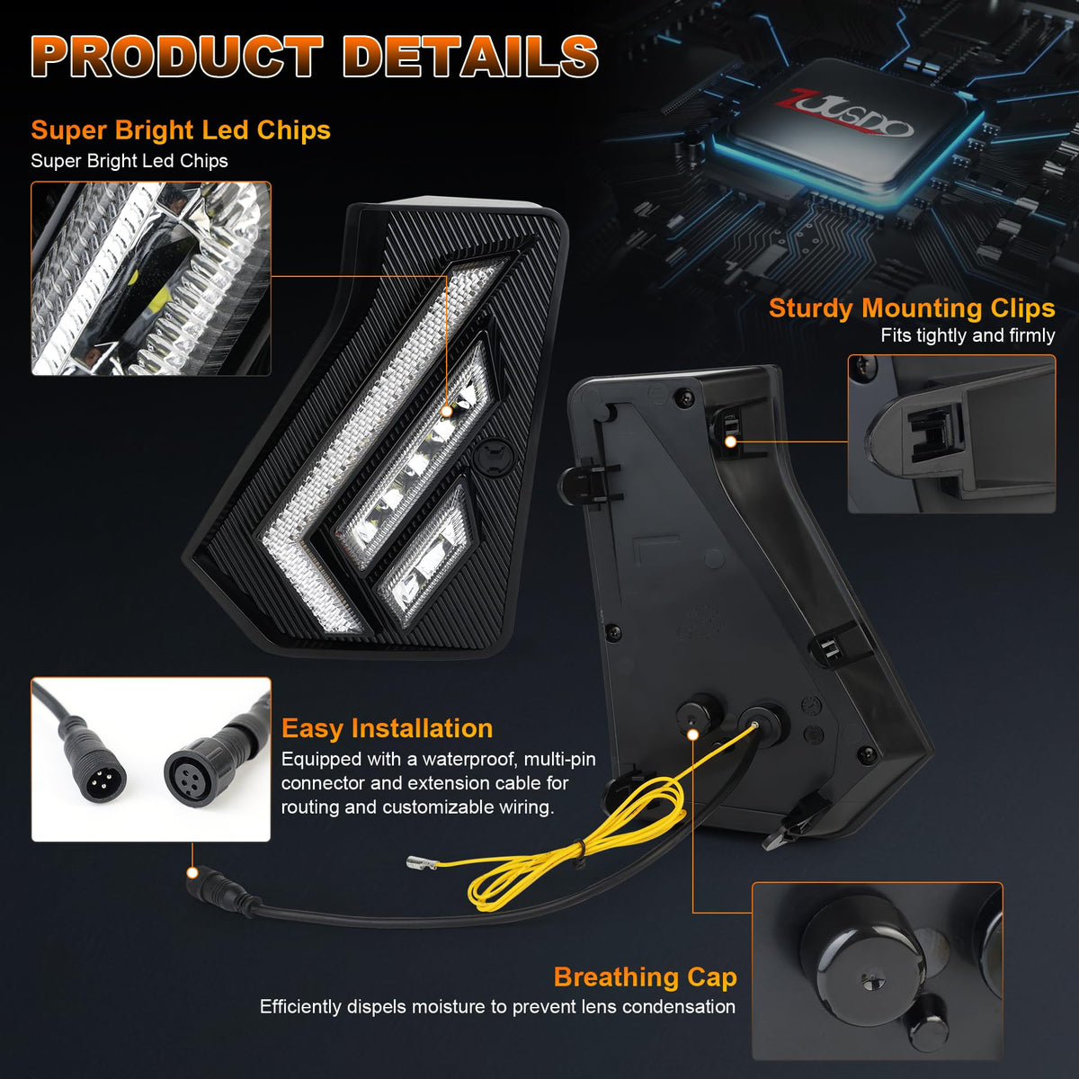LED Fang Lights for GEN 4 Toyota Tacoma 2024-2026