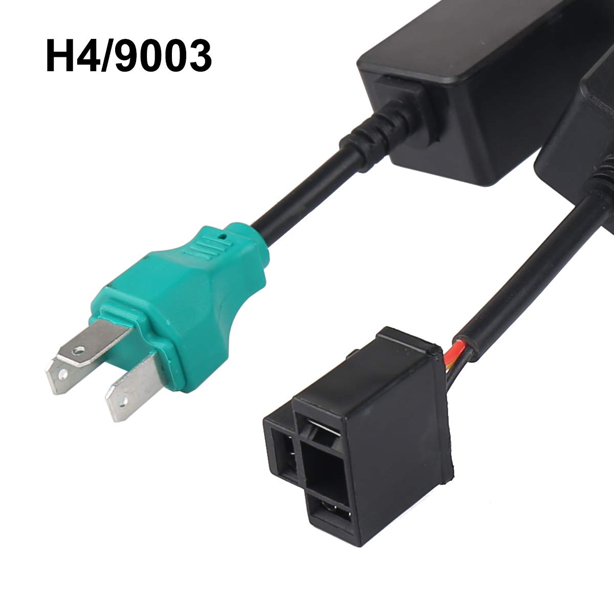 H4 9003 Anti Flicker Harness Canceler Decoder LED Flash Error Free Resistor Wiring Canbus LED Headlight Systems for Harley Davidson Wrangler JK TJ
