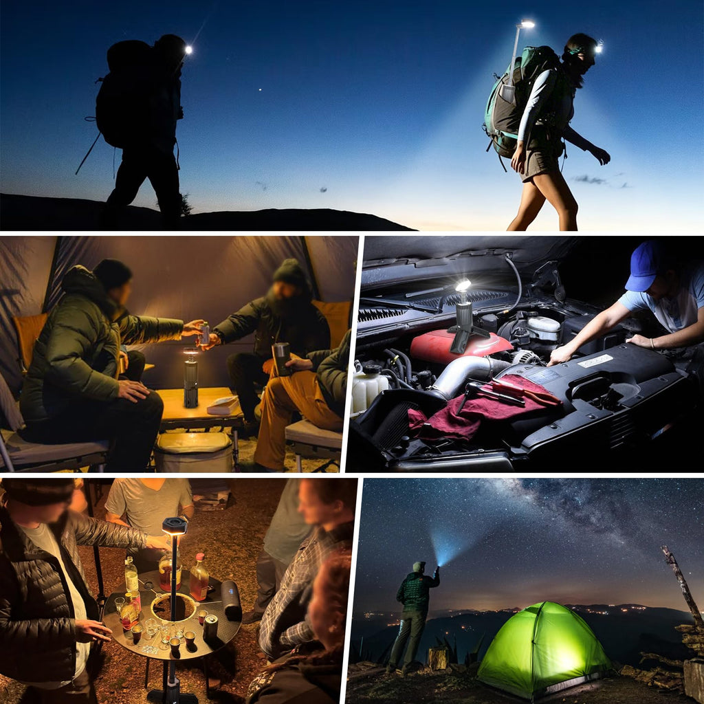 Telescopic Camping Light with Stand,Rechargeable Camping Lantern