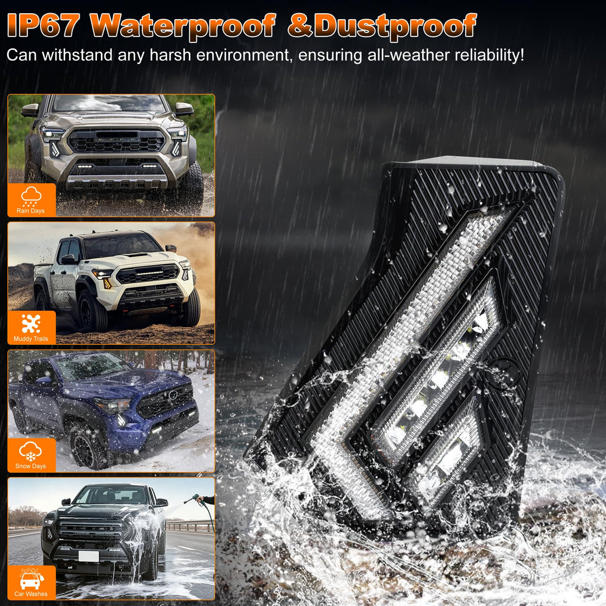 LED Fang Lights for GEN 4 Toyota Tacoma 2024-2026