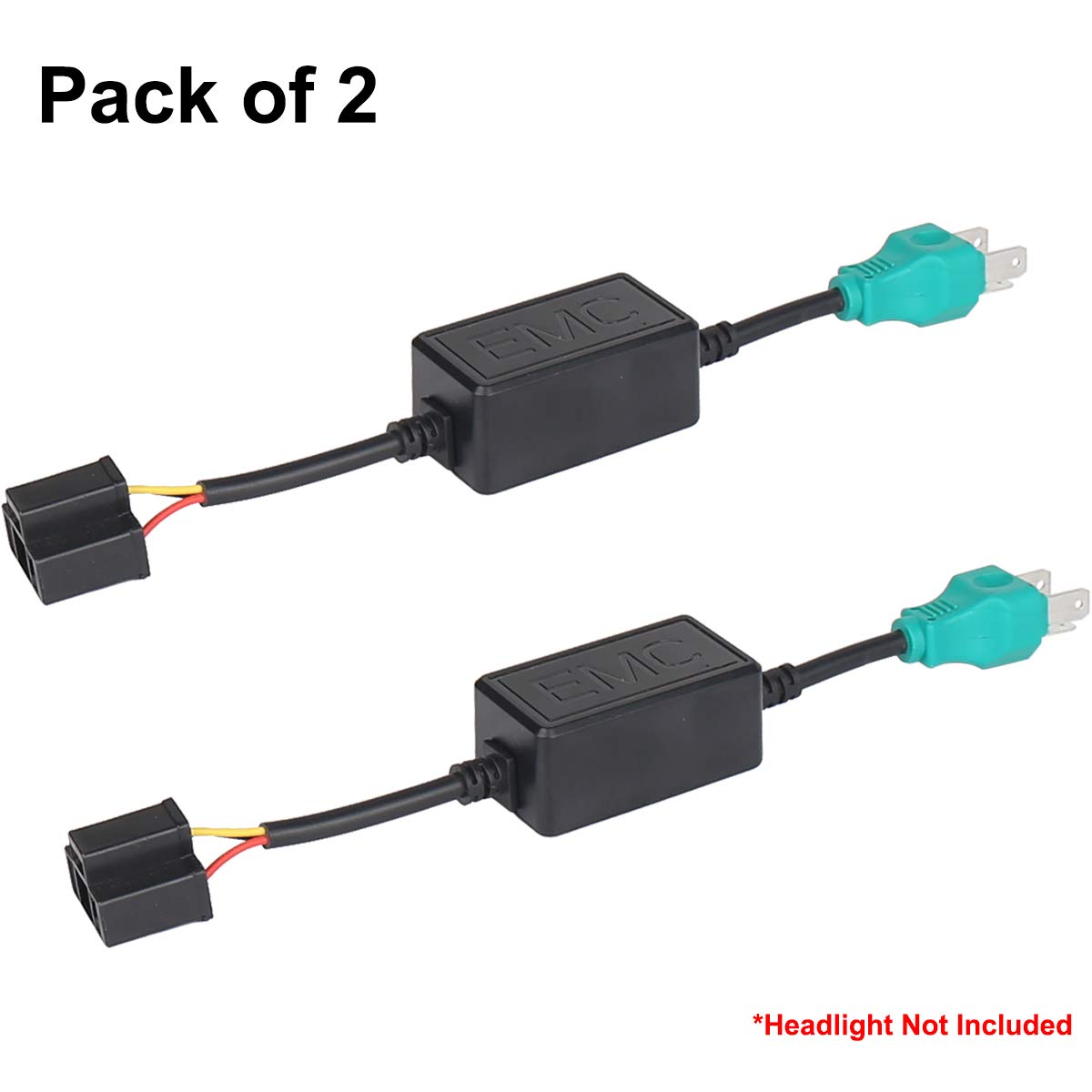 H4 9003 Anti Flicker Harness Canceler Decoder LED Flash Error Free Resistor Wiring Canbus LED Headlight Systems for Harley Davidson Wrangler JK TJ