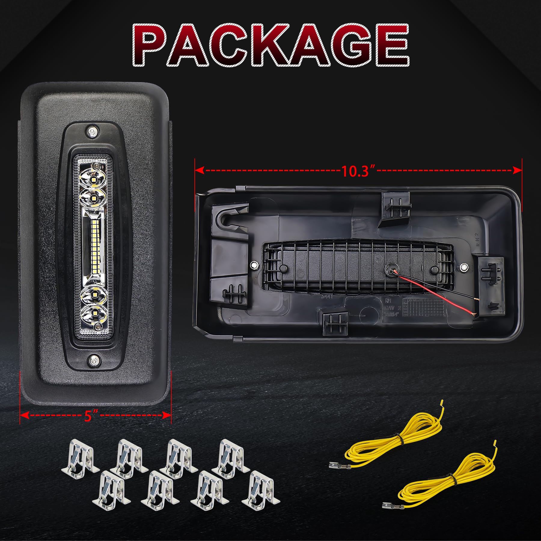 Bumper Guards Pad with LED Lights 300% Brighter Replacement Inserts End Caps for 2018-2020 Ford F150